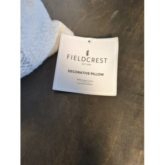 Fieldcrest Decorative Pillow 100% Cotton Blue And White Diamond Pattern 14"X20" - Picture 5 of 8